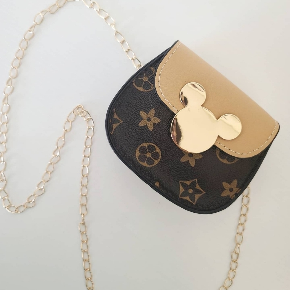 Brown Kids Mini Micky Inspired Purse